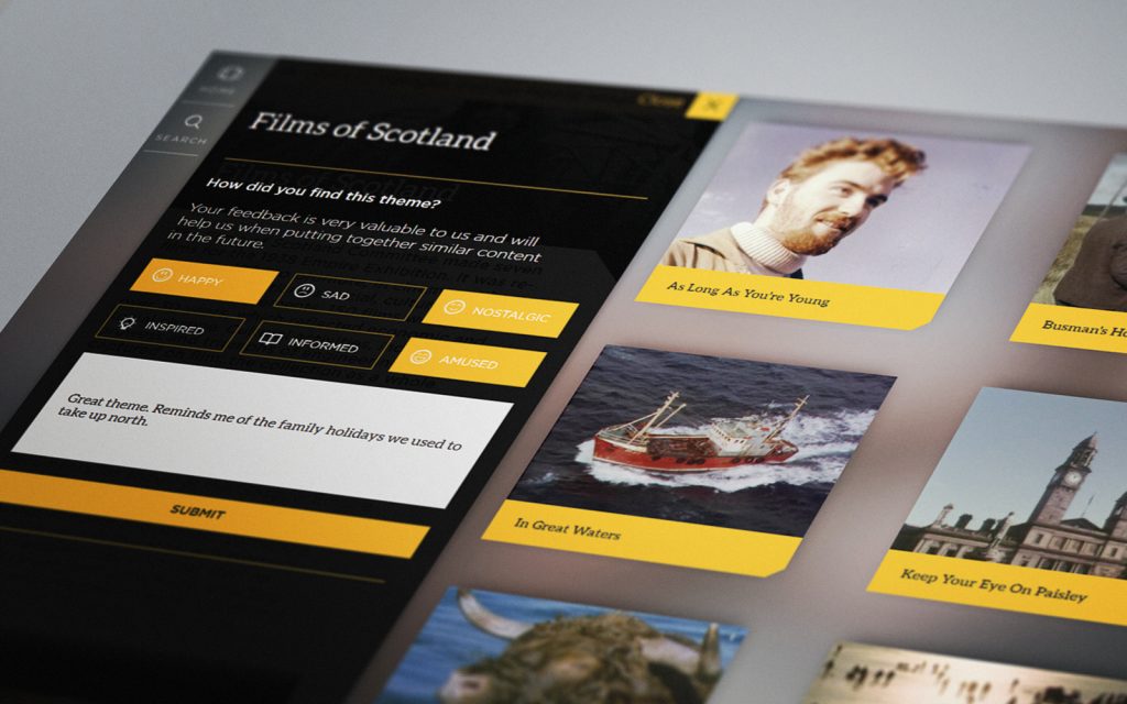 Interactive sales app on Films of Scotland